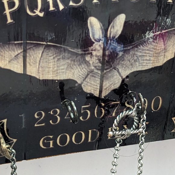 Bat Ouija Printed Wooden Jewelry /Key Holder Gothic Wall Decor - Picture 7 of 8